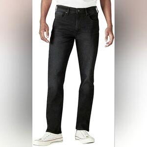 Lucky Brand 410 Athletic Straight Leg Grey Blavk Denim Jean